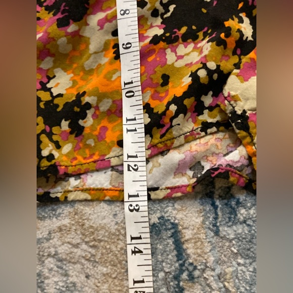 C01 Fossil Womens Shorts Romper with Pockets Abstract Art Floral Knit Sz Small - Picture 10 of 10